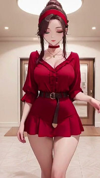 From Office to Hotel Bed, She Fixes Her Shirt While Locking Eyes with You