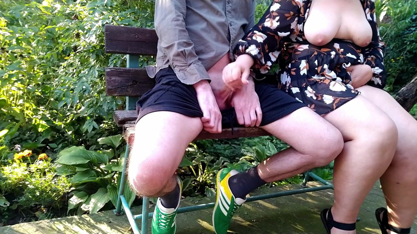 Curvy Mother-in-law Flashed Her Natural Tits in a Park and Made Her Son-in-law Cum (Our Fetish Life)