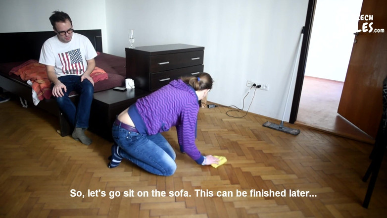 Czech Soles - foot fetish content: Cleaning woman sexy feet worship