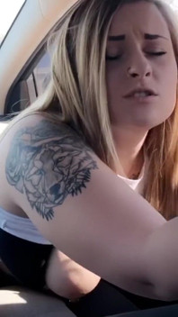 Riding Dildo on Dashboard Car Sex Sneak Peek