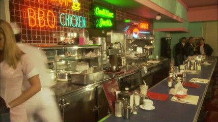 Tight little babes: Blonde waitress with perfect body gets fucked hard in the...