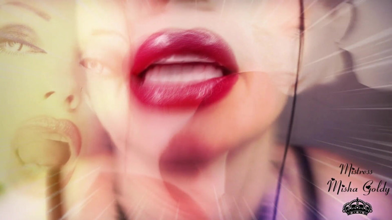 Goddess Misha Goldy: Meine lippen werden direkt in deinen Geist eindringen und alles...