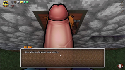 Alita: Hornycraft blowjob through glory hole at night