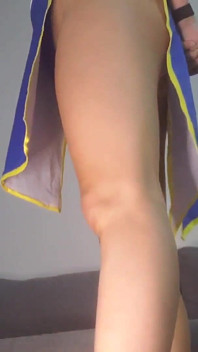 Thigh and Third Leg Workout in Chun Li Cosplay