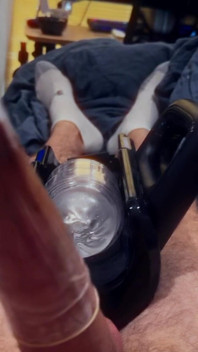 That Fuck Machine Makes Me Cum Buckets Filled This Condom up with My Cum