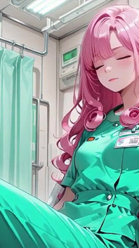 Susurros de la tarde de enfermera de cabello rosa: de mirada perezosa a temblores de dedos