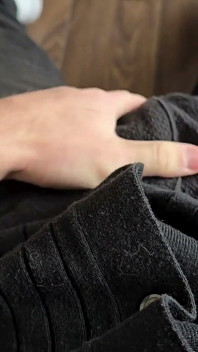 Lunch Break - Hot Stepdaddy Rubs His Fat Cock Through White Calvin Klein
