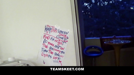 Team Skeet: Naughty blonde Roxy Lovette breaks the rules and gets fucked