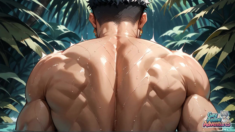 Gay Anime Adventures: Orgasm cu dop tropical