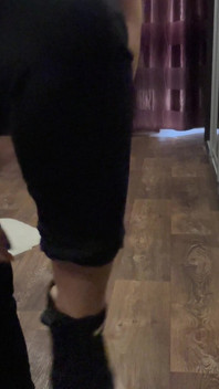 Beautiful Figure in Black Leggings XXX