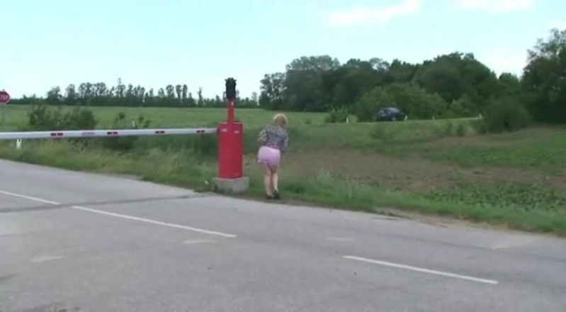 Femdom Austria: Pissing on a ramp