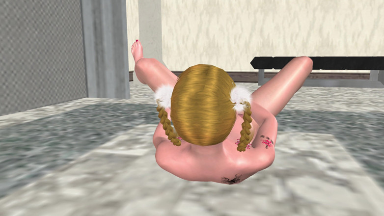RenderLust: Nettes blondes mädchen fingert muschi und masturbiert mit gurke 3D cartoon...