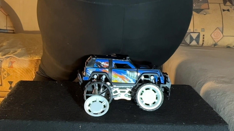 BeachBallsDuo: Plastic Toy Car Got Crushed by Lucys Fat Ass!