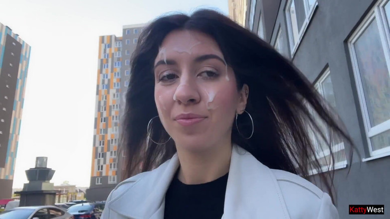 Katty West: Wife Goes to Supermarket with Cum on Her Face From...