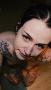 Tatuerad pawg skotska Kiobey Babe BJ, knull, ansiktsbehandling