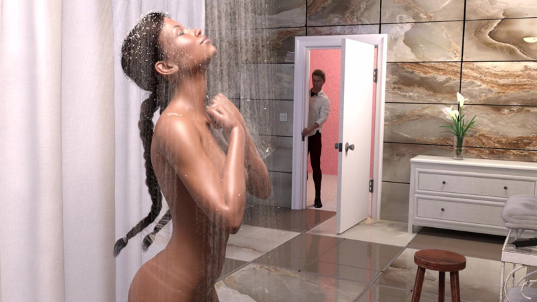 3D Cartoon Porn: Fetish Locator 5 - Mike Watches Stacy Piss &amp; Masturbate in Shower