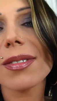 MILF with Huge Breasts and Dark Hair Uses Sex Toys to Enjoy in POV