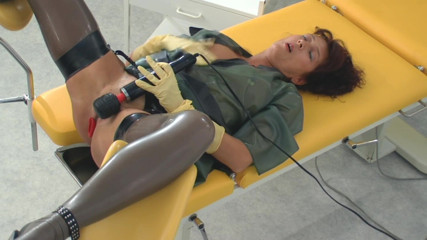 Rubber & Clinic Studio - 1ATOYS: Special enema - filling the gloves inside the asscunt