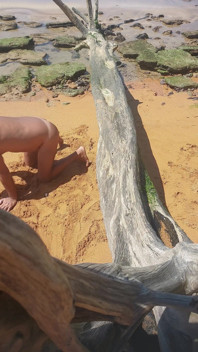 Ladysilva on the Beach Naked Showing off Her Tanned Sexy Ass