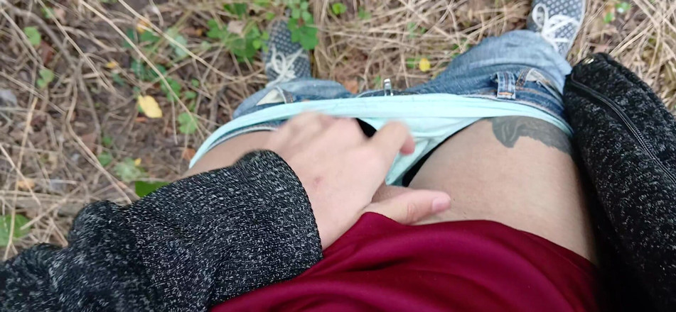 Lesbian-illusion: Female Risky Masturbation POV in Public Plase