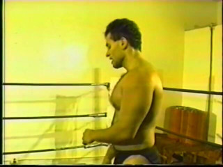 Gays Case: Two fit wrestlers fight naked in a boxing rink