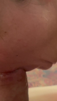 Mature Cougar Rubbing Her Saggy Boobs All Over His Legs and Sucking the Cum Out of Him and Swallowing!