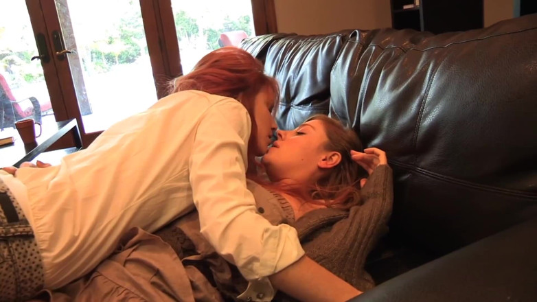 Lesbian Stories: Redhead teen is licking a wet cunt
