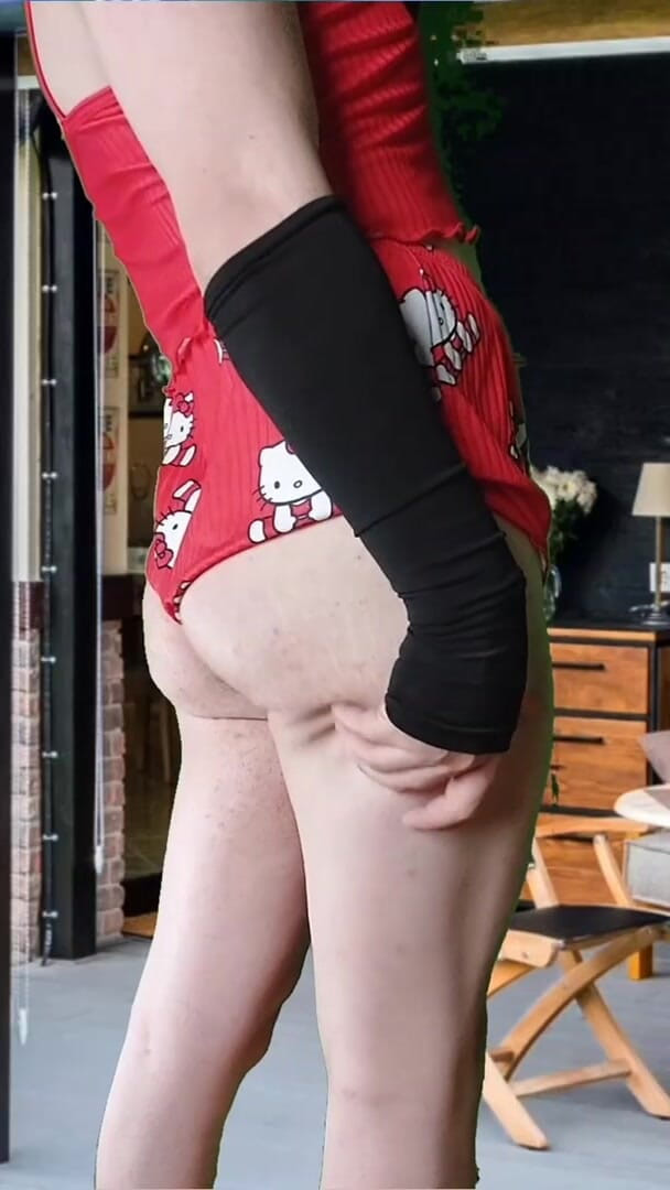 Kitty_Cross: Sissy Enjoying at Houseyard in Her Cutie Short Outfits Lollipop...