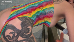 Cris Bathory: Cris Bathory Se Divertindo Com Chantily Anal