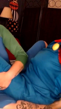 Lesbiană Cosplay Mario și Luigi Forfecare