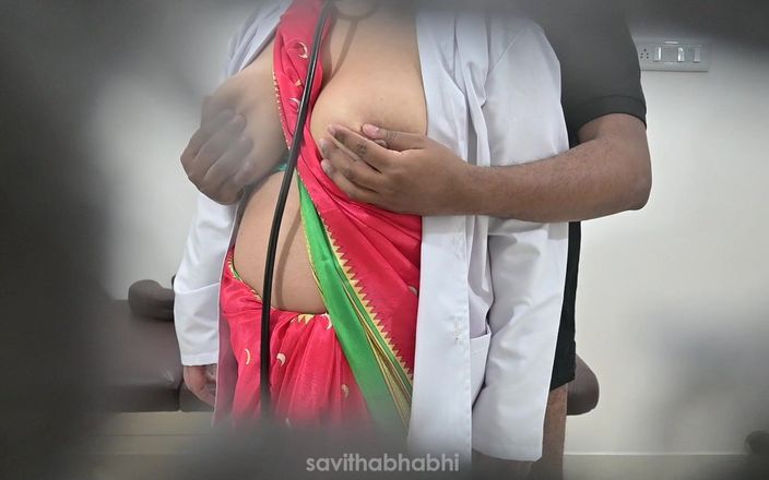 savithabhabhi: Doamna doctor verifică pula băiatului indian într-un spital