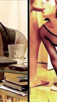 Ring gag dildo deepthroat för mästarens nöje