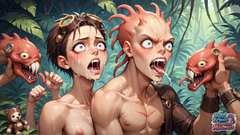 Mind Break Hentai Madness: Giungla orgia con macchina squirting