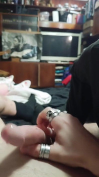 POV - Wet Handjob & Cum on Hana