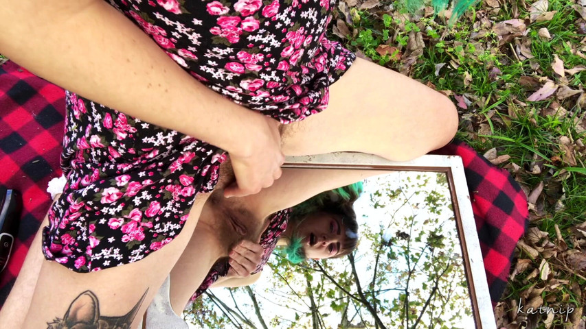 Reflections Hairy Bush Outdoor Orgasm (Kactus kutie)