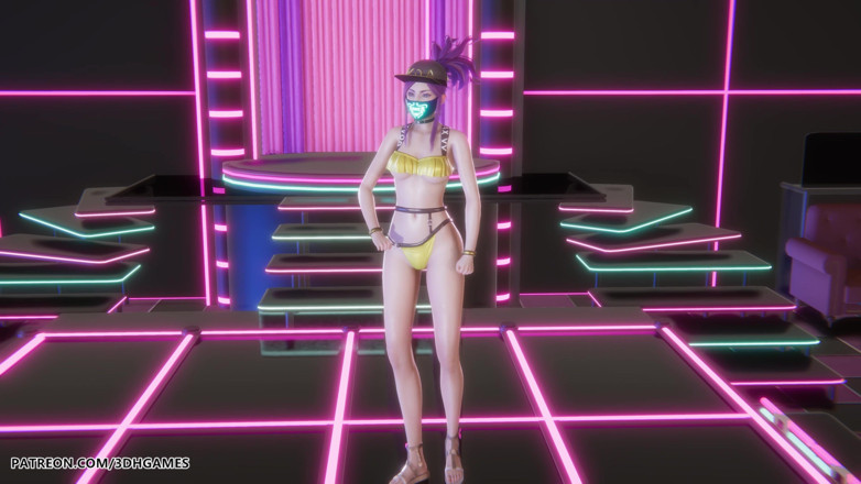 3D-Hentai Games: Mmd hwasa - na - akali sexy striptis league of legends hentai...