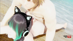 Yaoitube: Femboy Yaoi - Shin the Catboy je ošukaná do Beach.mp4