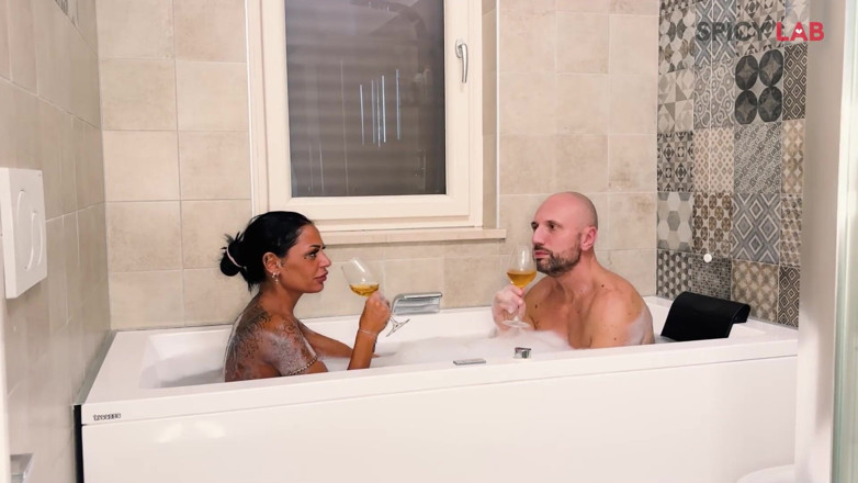 Spicy Lab Production: Italian Big Boobs Slut Get Banged in the Bathroom by...
