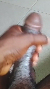 Stroking My BBC Hard Till I Cum