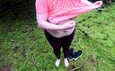 Bouncy Tits Action: Barefeet Tit Slapping in the Woods