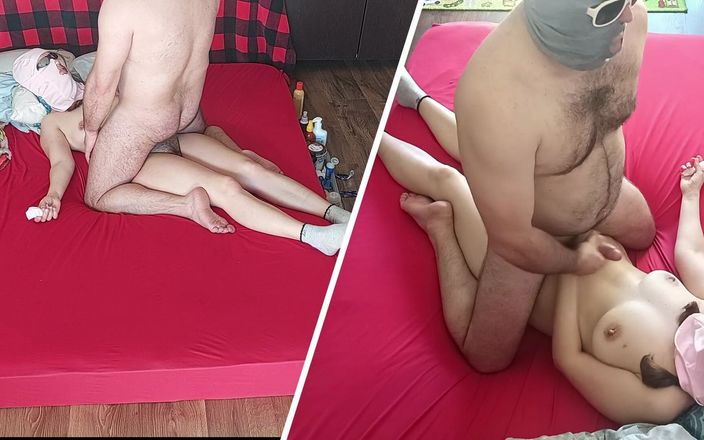 Amateur_MS: Blowjob mit amateur-ehefrau, behaarte muschi, dicker arsch. Sinnliche Massage eines...