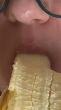 Sensually Eating a Banana
