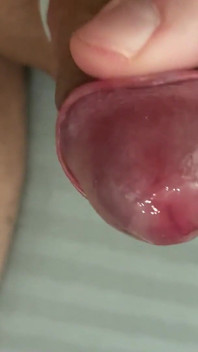 Play with the Precum From My Little Cock and Wank