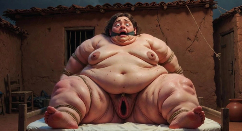 YOUR BEST FANTASY: SSBBW w niewoli - zdesperowana z grubą mokrą cipką