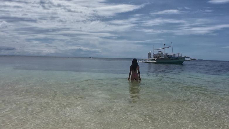 MaikaMann: Anus santai dengan air laut asin sebelum seks anal di...