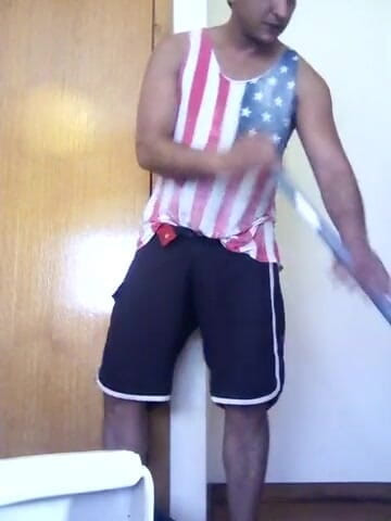 Boy top Amador: A young boy cleans the house very horny and with...