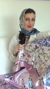 Satin Scarf Lover and Cumming on a Shiny Satin Scarf, Lady Victoria Valente