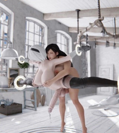Tifa and 2b Sex Slave futa Shemale