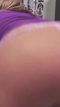 Hot blonde milf with silicon tits can oil her ass and fuck her nicely