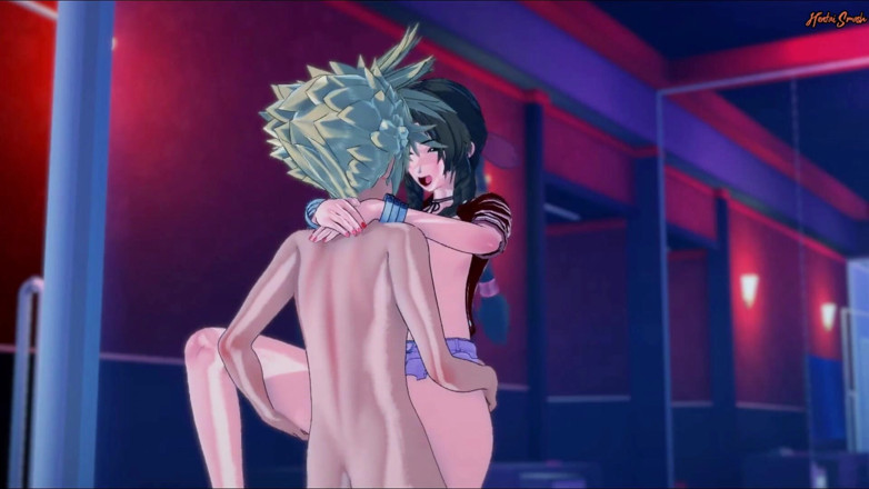 Hentai Smash: Aerith rides Cloud's dick in the bathroom before getting creampied...